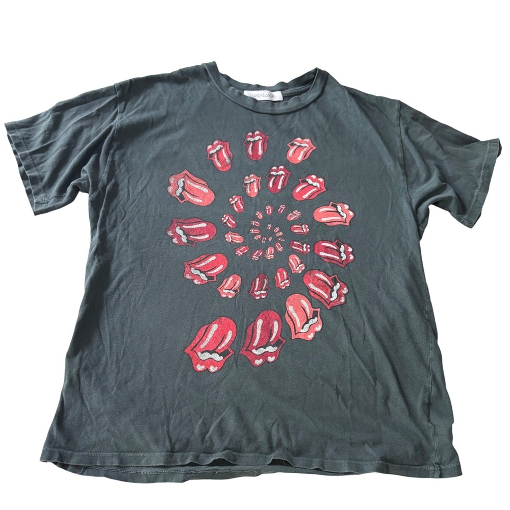 Daydreamer Rolling Stones A Bigger Bang Tour T-Shirt Womens M Faded Charcoal
